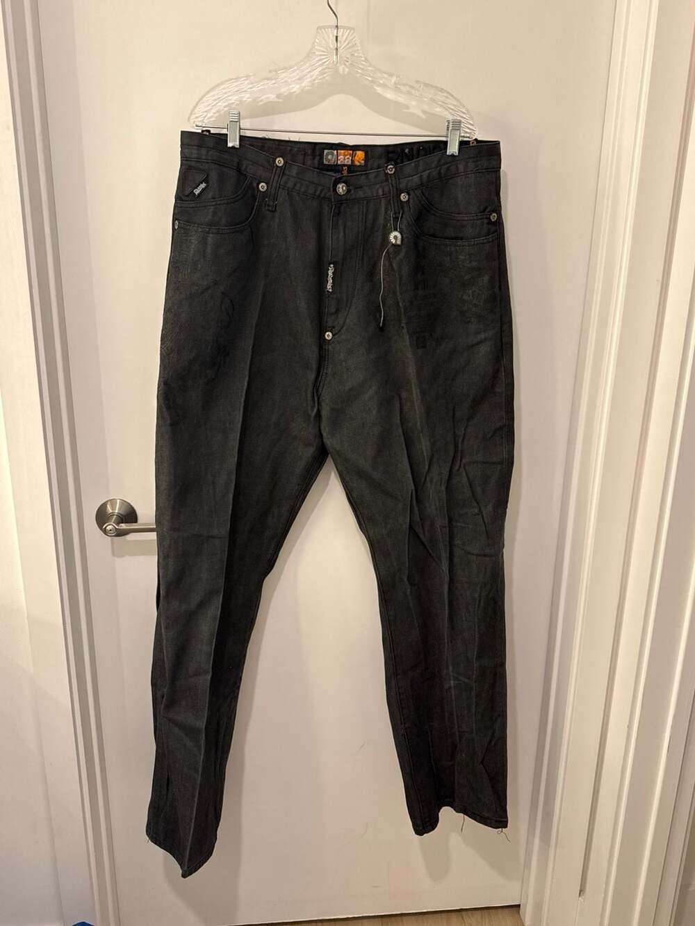 Akademiks Vintage Embroidered Black Denim Jeans